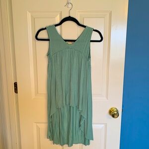 Joyfolie girls’ size 12 seafoam green summer tank top ruffle dress